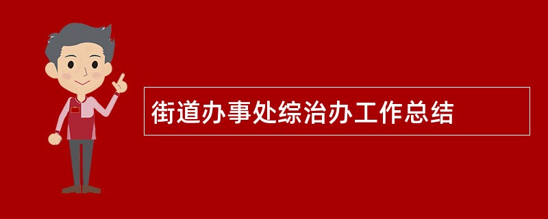 街道办事处综治办工作总结