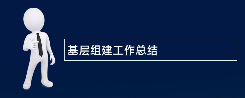 基层组建工作总结