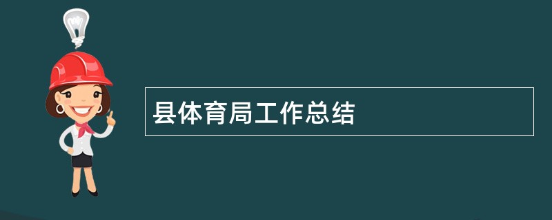 县体育局工作总结