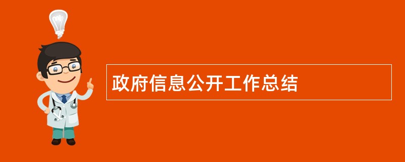 政府信息公开工作总结