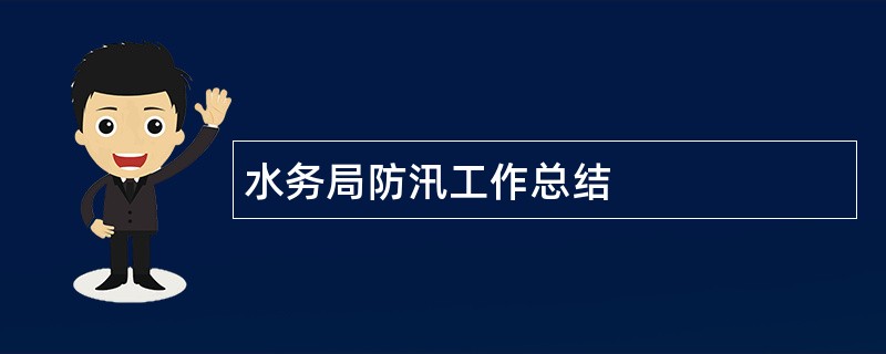 水务局防汛工作总结