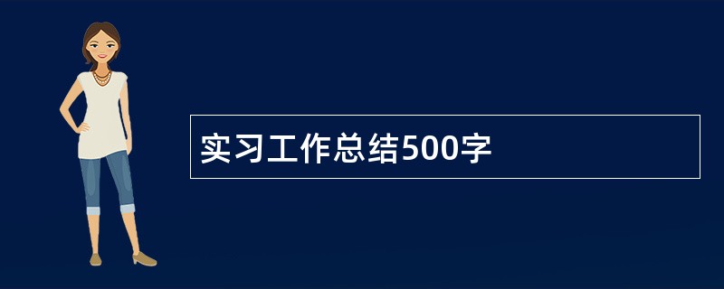 实习工作总结500字