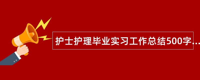 护士护理毕业实习工作总结500字