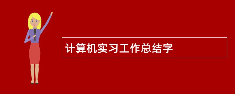 计算机实习工作总结字