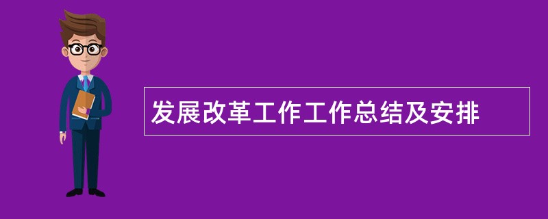 发展改革工作工作总结及安排