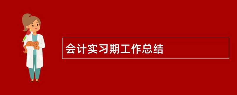 会计实习期工作总结