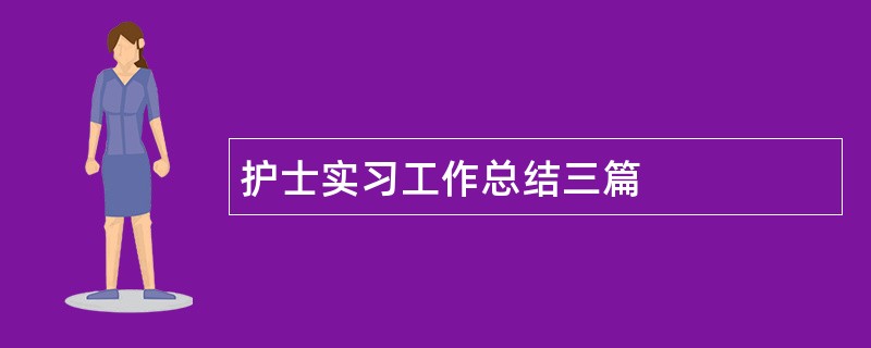 护士实习工作总结三篇