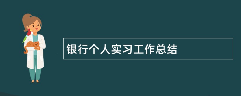 银行个人实习工作总结