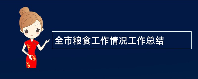 全市粮食工作情况工作总结