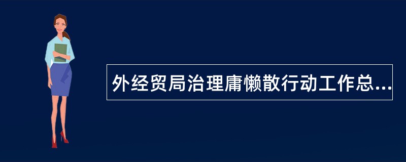 外经贸局治理庸懒散行动工作总结