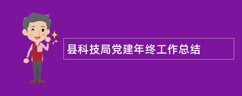 县科技局党建年终工作总结