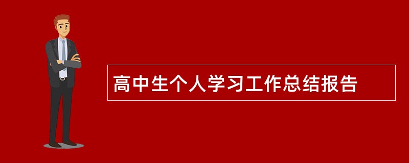 高中生个人学习工作总结报告