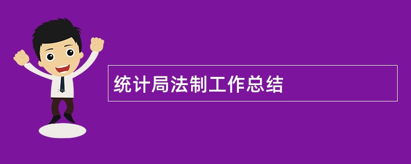 统计局法制工作总结