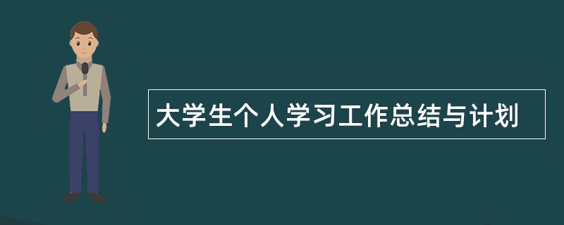 大学生个人学习工作总结与计划