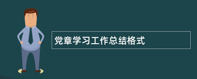 党章学习工作总结格式