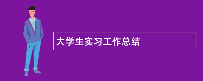 大学生实习工作总结