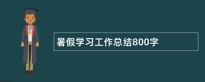 暑假学习工作总结800字