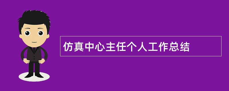 仿真中心主任个人工作总结