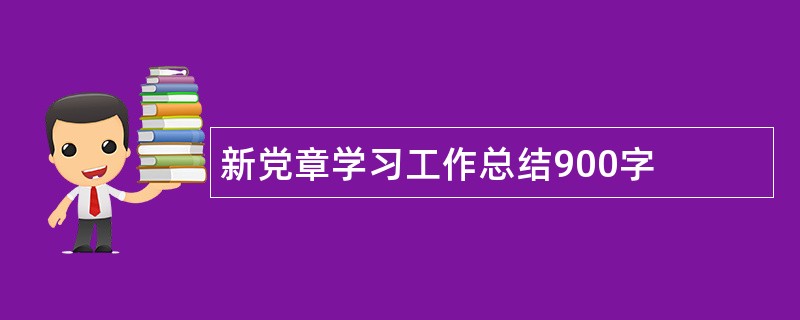 新党章学习工作总结900字