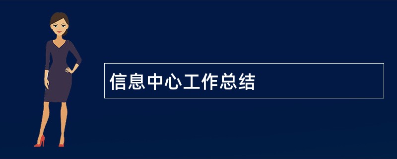 信息中心工作总结