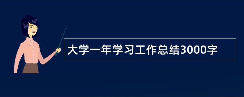 大学一年学习工作总结3000字