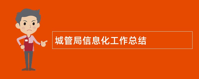 城管局信息化工作总结