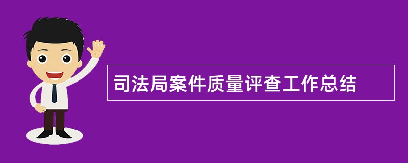 司法局案件质量评查工作总结