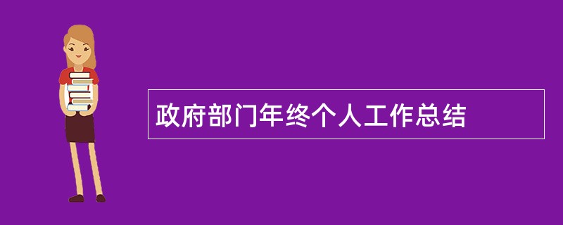 政府部门年终个人工作总结