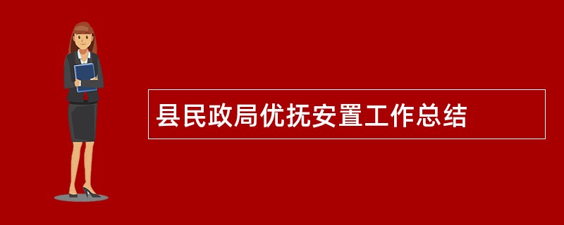 县民政局优抚安置工作总结