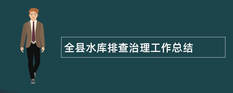 全县水库排查治理工作总结