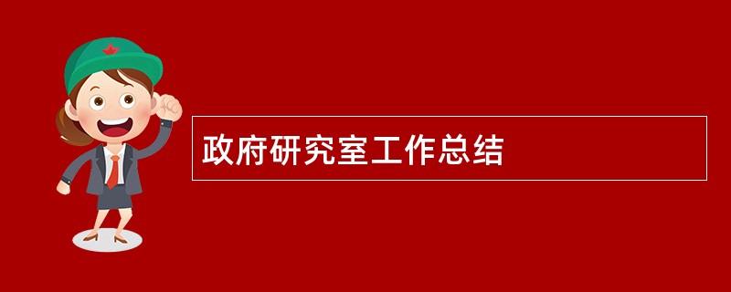 政府研究室工作总结