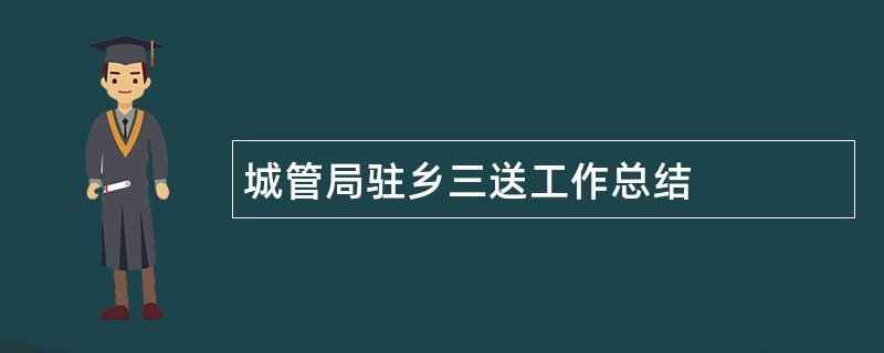 城管局驻乡三送工作总结