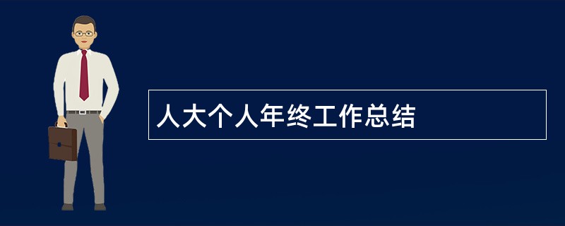 人大个人年终工作总结