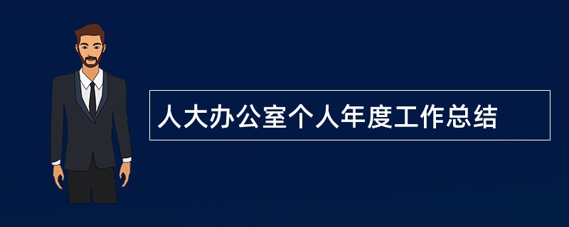 人大办公室个人年度工作总结