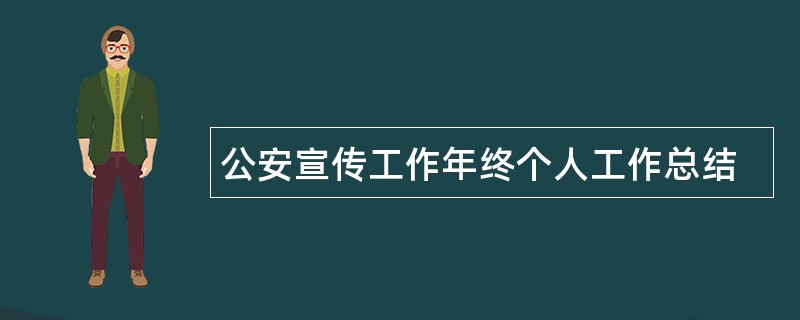 公安宣传工作年终个人工作总结