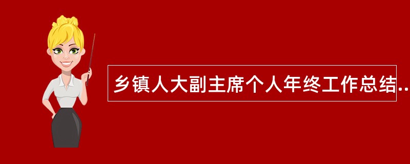 乡镇人大副主席个人年终工作总结