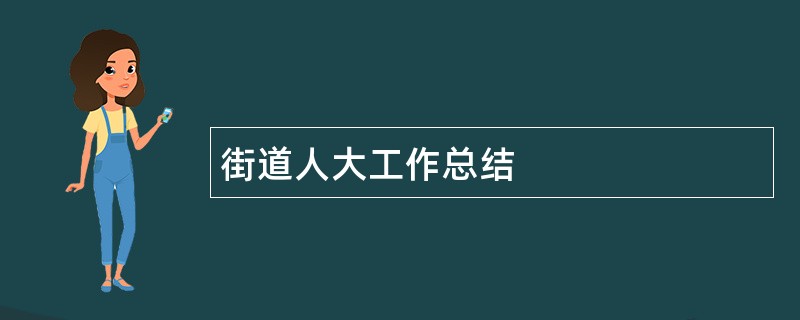 街道人大工作总结