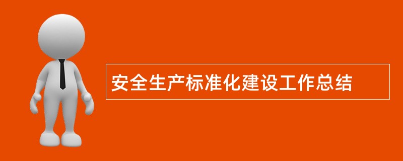 安全生产标准化建设工作总结