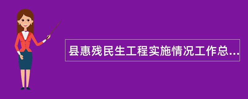 县惠残民生工程实施情况工作总结