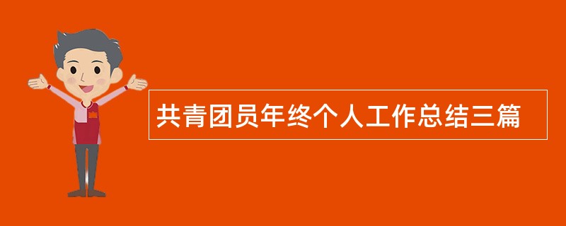 共青团员年终个人工作总结三篇