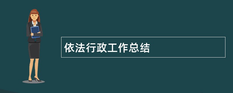 依法行政工作总结