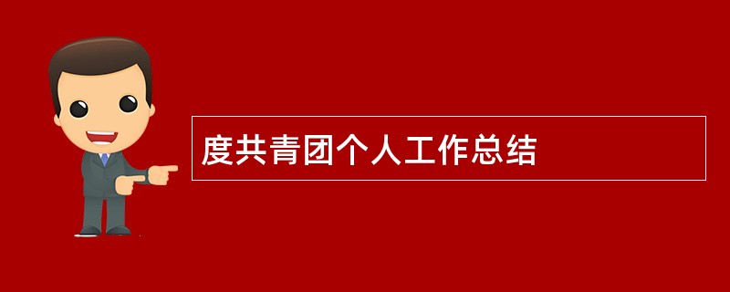 度共青团个人工作总结