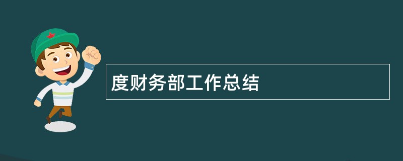 度财务部工作总结