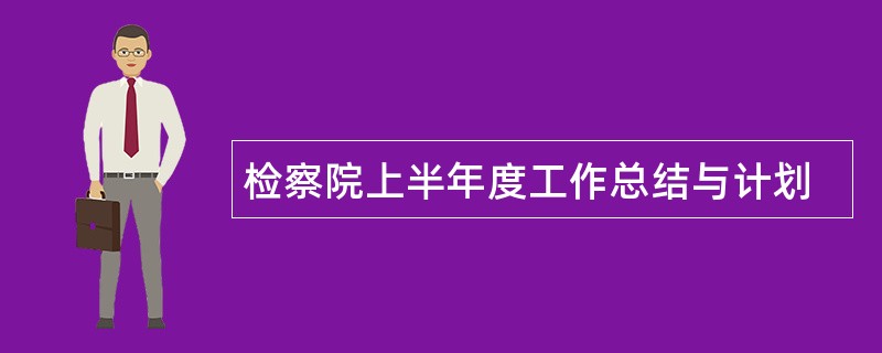 检察院上半年度工作总结与计划