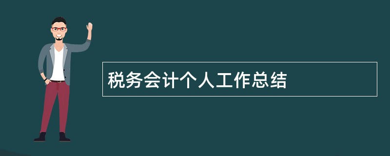 税务会计个人工作总结