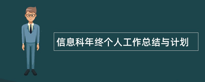 信息科年终个人工作总结与计划