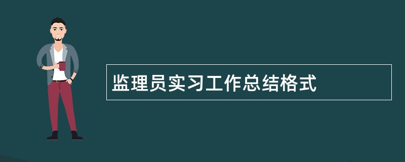 监理员实习工作总结格式