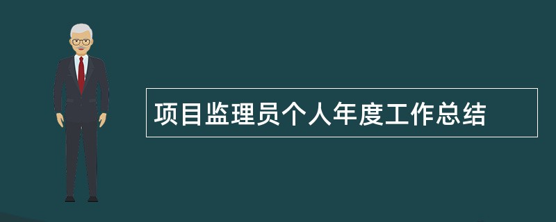 项目监理员个人年度工作总结