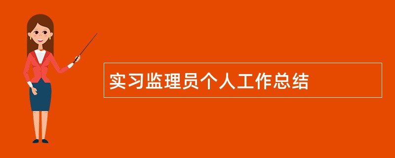 实习监理员个人工作总结