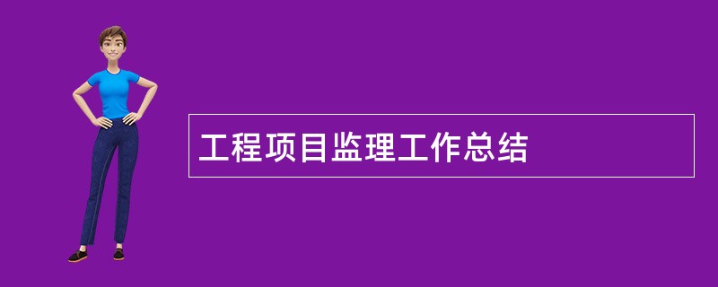 工程项目监理工作总结